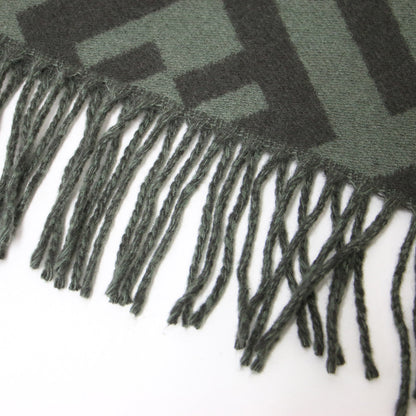 ズッカ カシミヤ マフラー 62142000 / ストール フリンジ 総柄 ロゴ