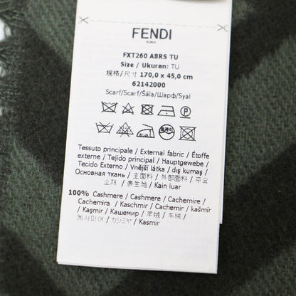 ズッカ カシミヤ マフラー 62142000 / ストール フリンジ 総柄 ロゴ