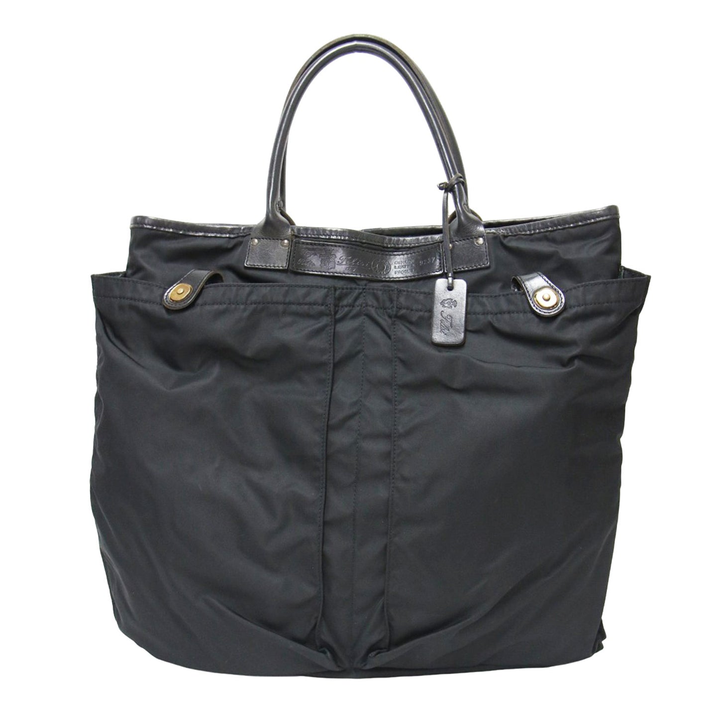 ナイロン レザーハンドル ビジネス トートバッグ / ヘルメットバッグ ショルダーバッグ 肩掛け