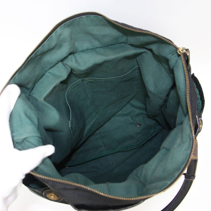 ナイロン レザーハンドル ビジネス トートバッグ / ヘルメットバッグ ショルダーバッグ 肩掛け