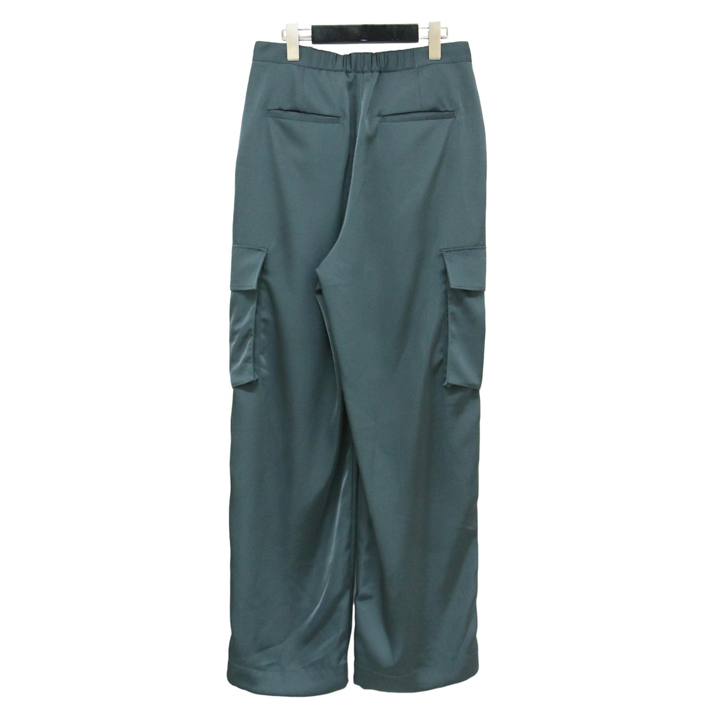 24秋冬 サテン カーゴパンツ / satin cargo pants ワイドパンツ ツータック スピンドル