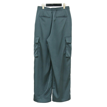 24秋冬 サテン カーゴパンツ / satin cargo pants ワイドパンツ ツータック スピンドル
