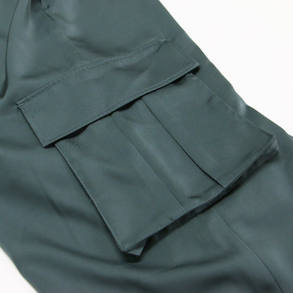 24秋冬 サテン カーゴパンツ / satin cargo pants ワイドパンツ ツータック スピンドル