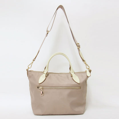 フラップ ナイロン 2WAY トート BAG / ハンド バッグ ショルダー ゴールド金具 バイカラー