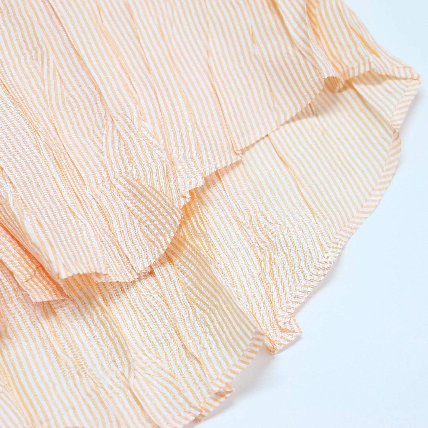 ポケット付き タック ストライプ シャツ / ブラウス 長袖 プリーツ