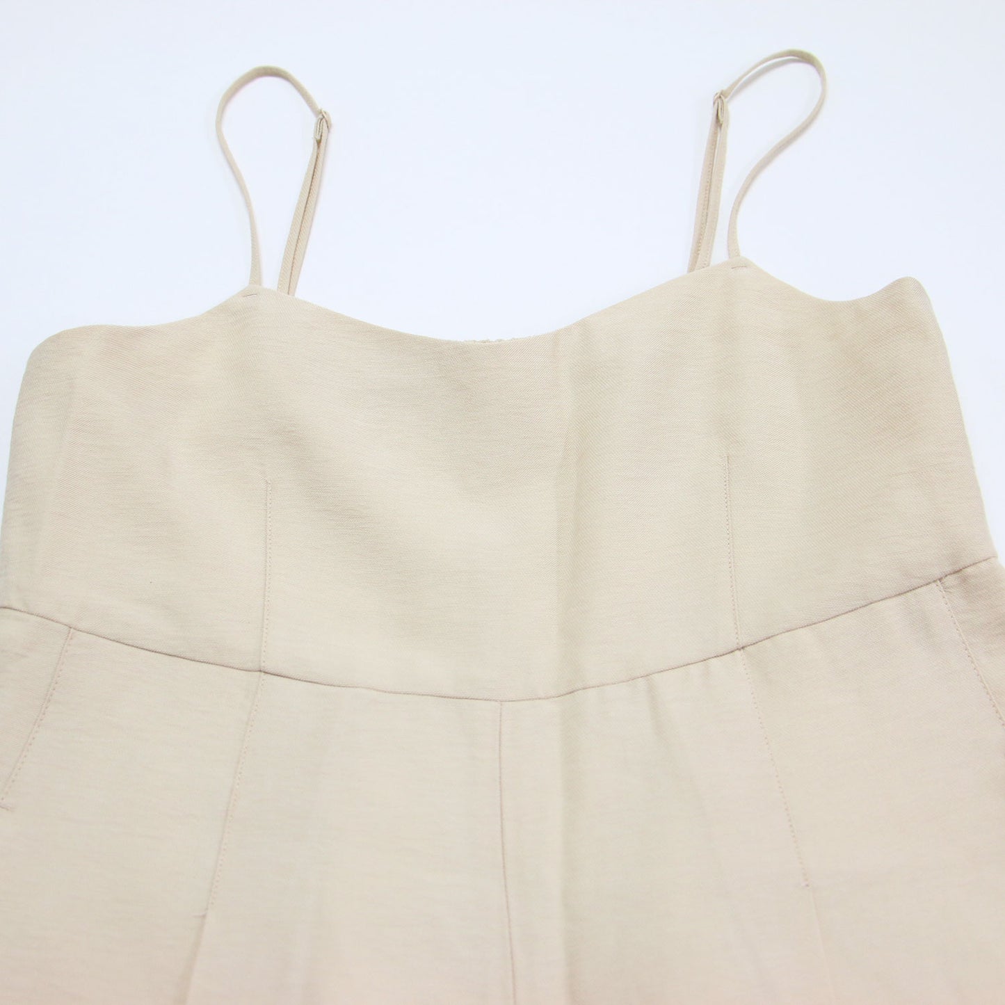 23春夏 ウェーブ ドビー Iライン サロペット / オールインワン キャミソール ストラップ