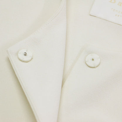 23春夏 ドライアムンゼン クルーネック ロング ジレ / ベスト チュニック丈 ノーカラー スナップボタン