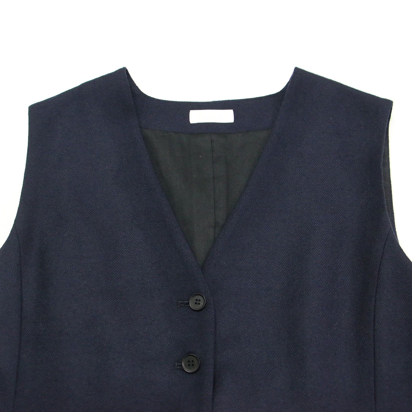 23秋冬 ストレッチボタニー Vネック ジャンパースカート / ワンピース ロング ベスト スカート ドッキング バックル ウール