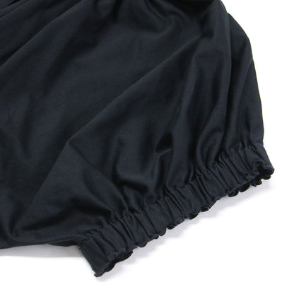 24春夏 ハイゲージジャージー ギャザー ボリューム プルオーバー / ブラウス カーディガン 半袖 コンパクト ノーカラー ギャザー コットン