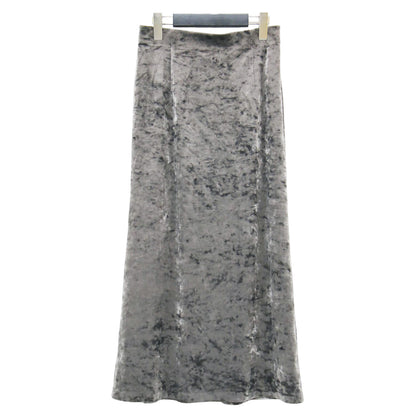 24秋冬 ベロア マーメイド スカート / ロング丈 フレア ウエストゴム ストレッチ