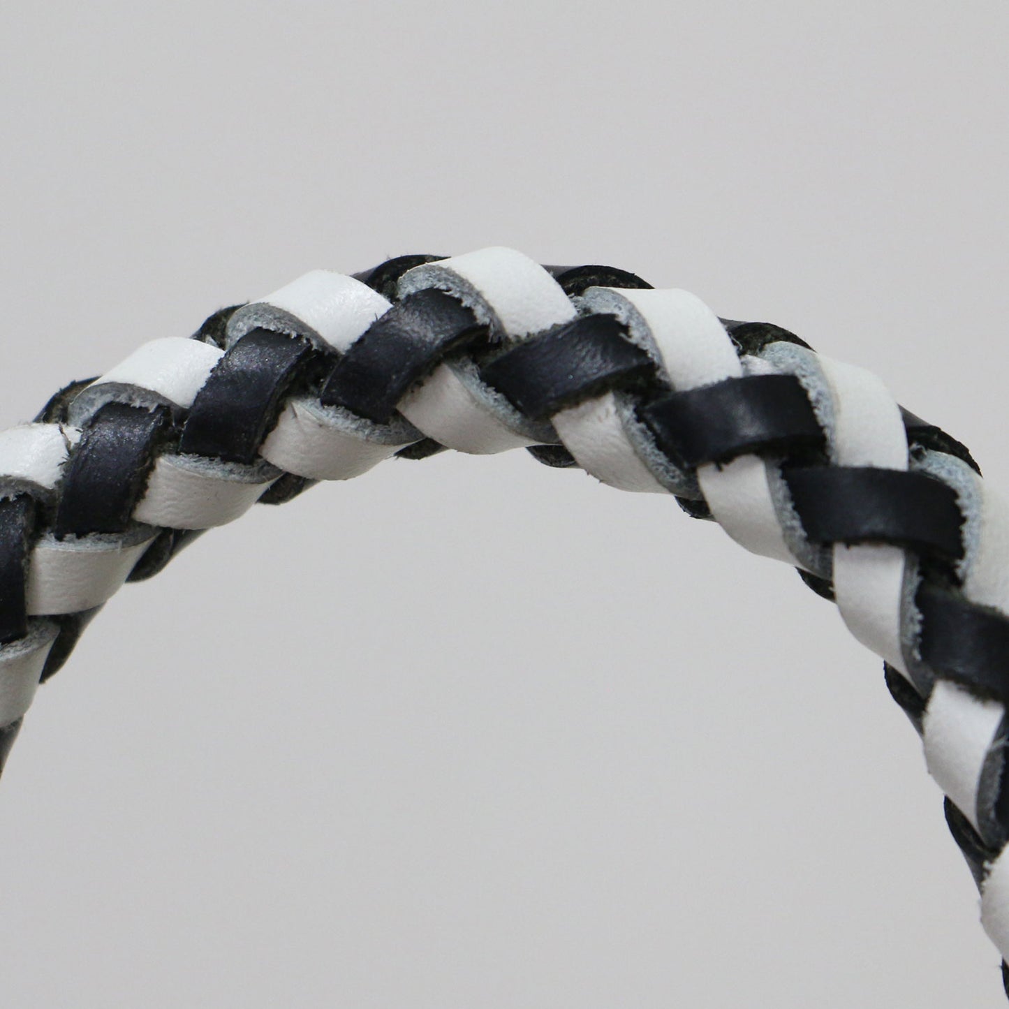 レザーハンドル ボーダー柄 カゴバッグ / ハンドバッグ トートバッグ 天然素材