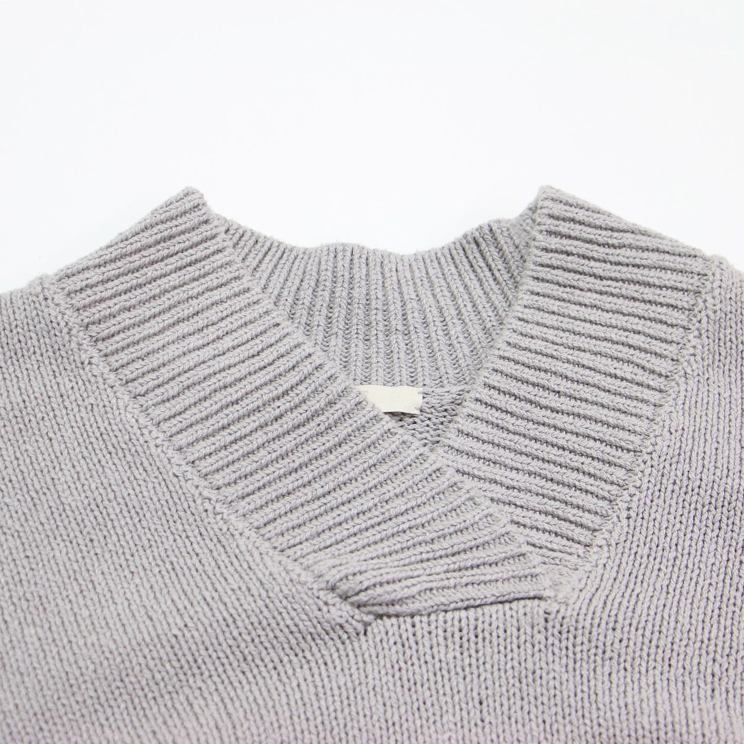 24春夏 シルク ネップ プルオーバー / Silk nep ニット ショート丈 Vネック 長袖