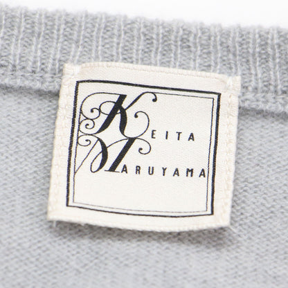 ビーズ 刺繍 カシミヤ カーディガン / ニット 長袖 クルーネック パール リボン バタフライ ブーケ