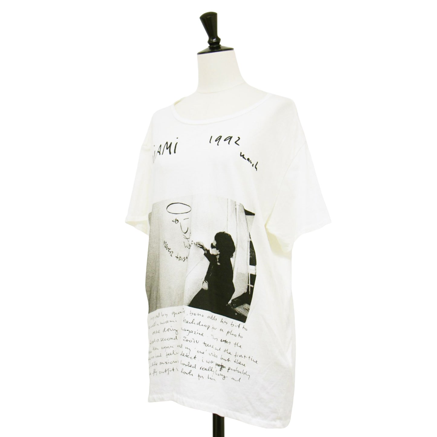 20秋冬 英字 プリント Tシャツ / カットソー 半袖 クルーネック オーバーサイズ コットン ウール