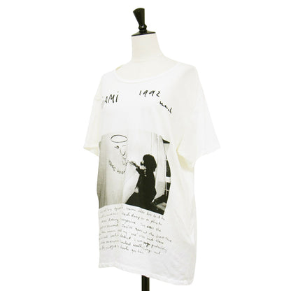 20秋冬 英字 プリント Tシャツ / カットソー 半袖 クルーネック オーバーサイズ コットン ウール