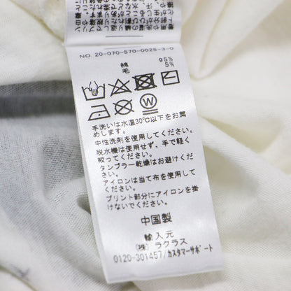 20秋冬 英字 プリント Tシャツ / カットソー 半袖 クルーネック オーバーサイズ コットン ウール