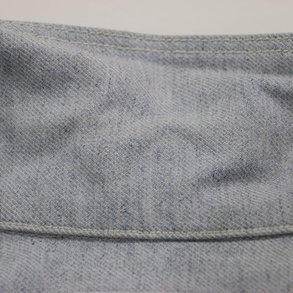 23秋冬 ブリーチデニム シャツ / BleachDENIM ジャケット 長袖 ドロップショルダー ワイド スナップボタン コットン ウォッシャブル