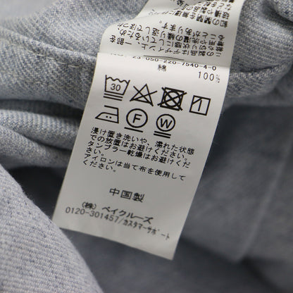 23秋冬 ブリーチデニム シャツ / BleachDENIM ジャケット 長袖 ドロップショルダー ワイド スナップボタン コットン ウォッシャブル
