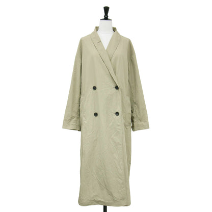 Lisire 25春夏 ナイロン ショールカラー トレンチコート / ECOTTONY NYLON TRENCH COAT 長袖 ロング丈 Aライン フレア