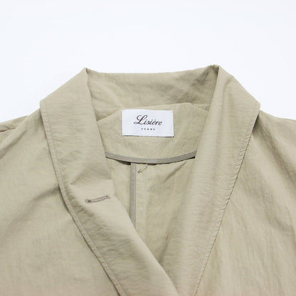 Lisire 25春夏 ナイロン ショールカラー トレンチコート / ECOTTONY NYLON TRENCH COAT 長袖 ロング丈 Aライン フレア
