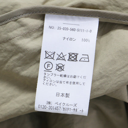 Lisire 25春夏 ナイロン ショールカラー トレンチコート / ECOTTONY NYLON TRENCH COAT 長袖 ロング丈 Aライン フレア