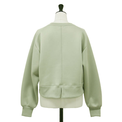 23春夏 クロップド ダンボール プルオーバー カットソー / スウェット 長袖 クルーネック ラグラン スリット