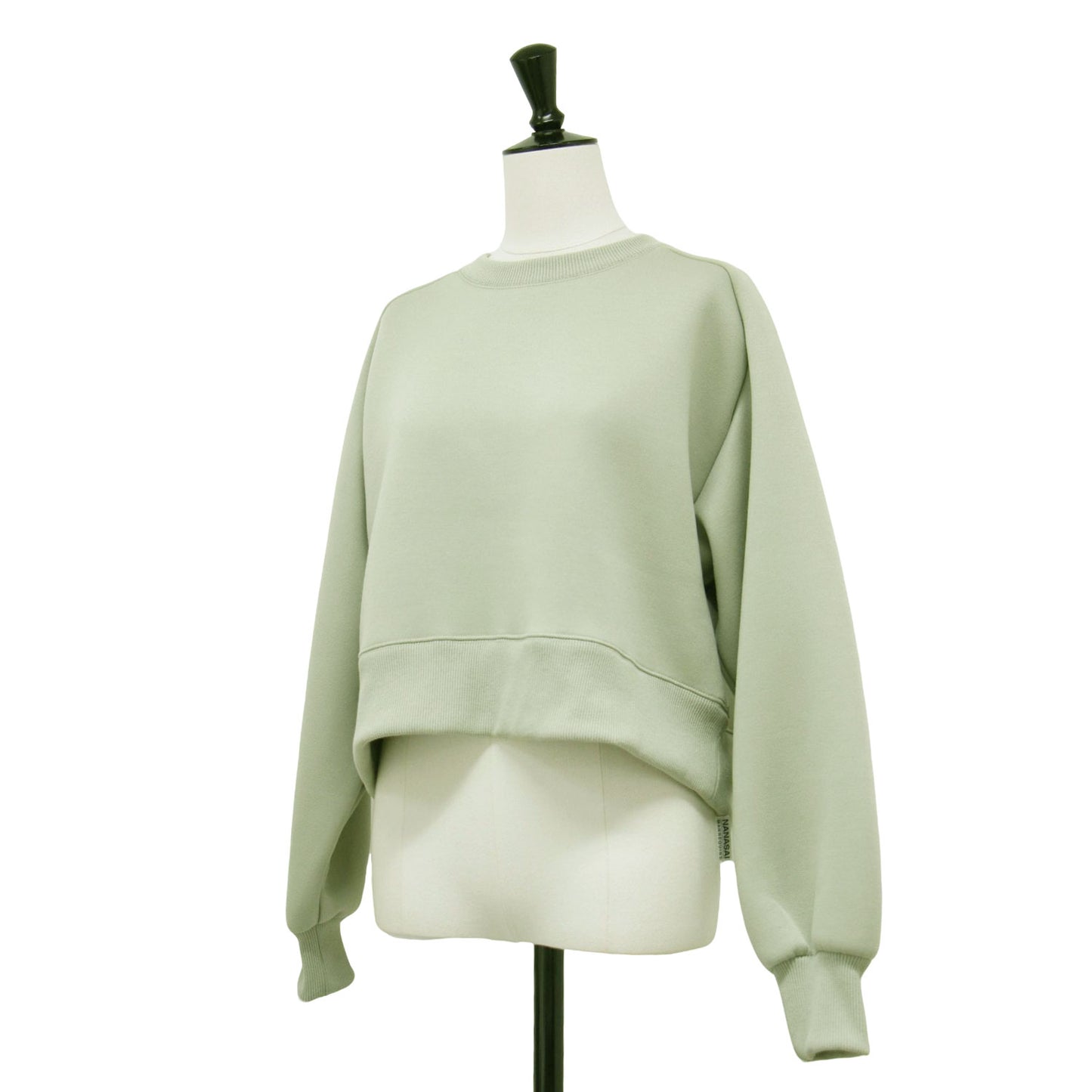 23春夏 クロップド ダンボール プルオーバー カットソー / スウェット 長袖 クルーネック ラグラン スリット