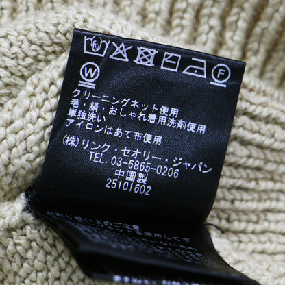 25春夏 コットン ウール 半袖 ニット ポロシャツ / Wave Boucle Cap Sleeve Polo Shirt プルオーバー コンパクト