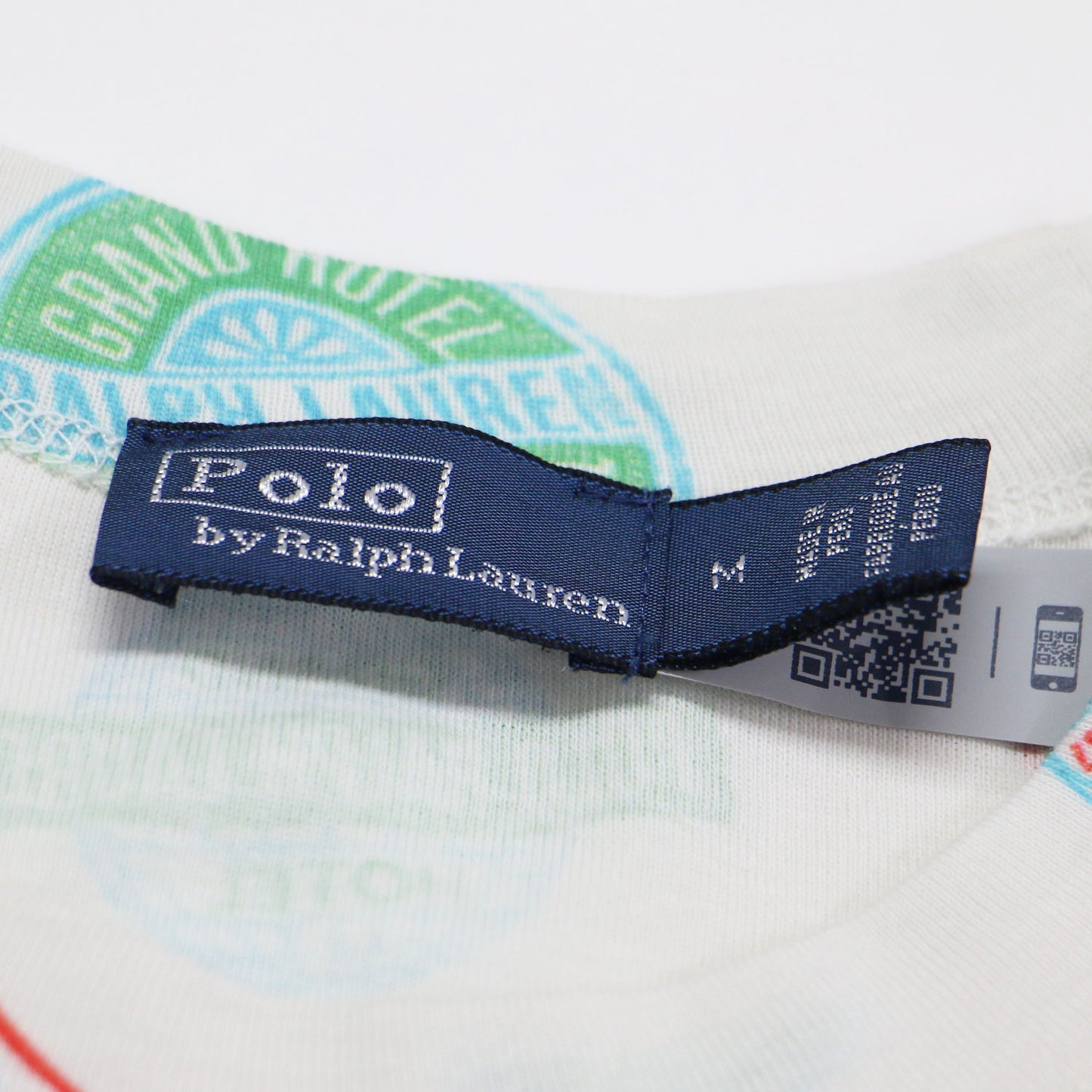 スタンプ 半袖 Tシャツ / カットソー クルーネック ハーフスリーブ 総柄 コットン