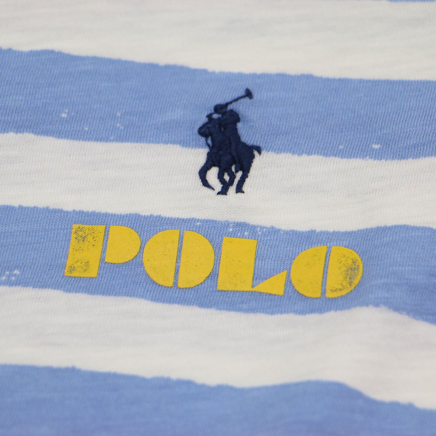 ボーダー 半袖 Tシャツ / カットソー クルーネック ハーフスリーブ ポニー刺繍 ワンポイント コットン