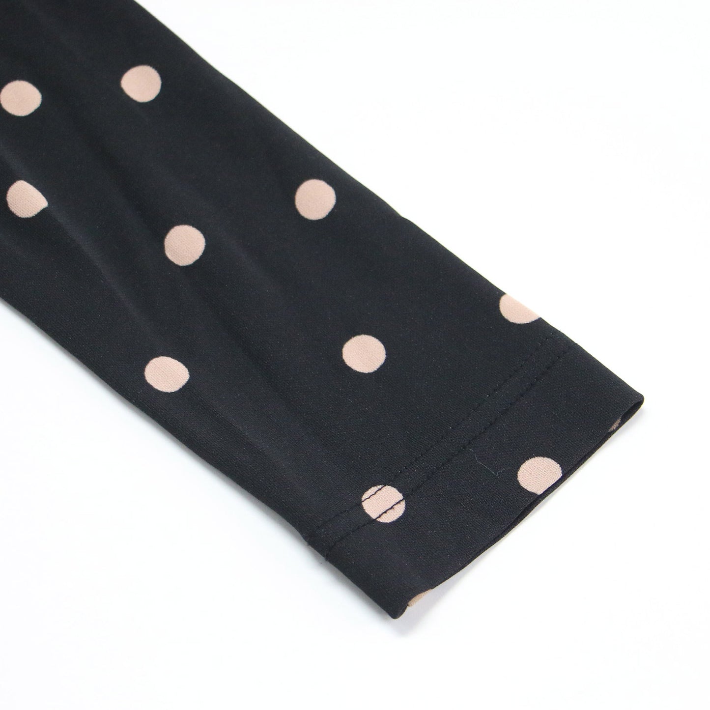 24春夏 ポルカドット ハイネック カットソー / Polka 長袖 コンパクト ストレッチ