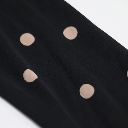 24春夏 ポルカドット ハイネック カットソー / Polka 長袖 コンパクト ストレッチ