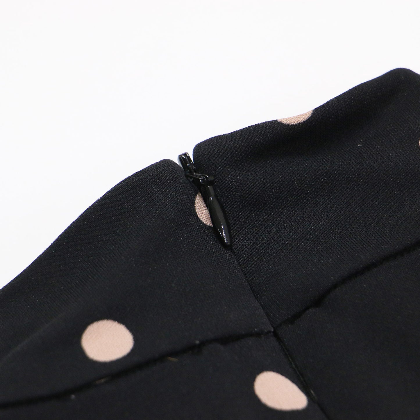 24春夏 ポルカドット ハイネック カットソー / Polka 長袖 コンパクト ストレッチ