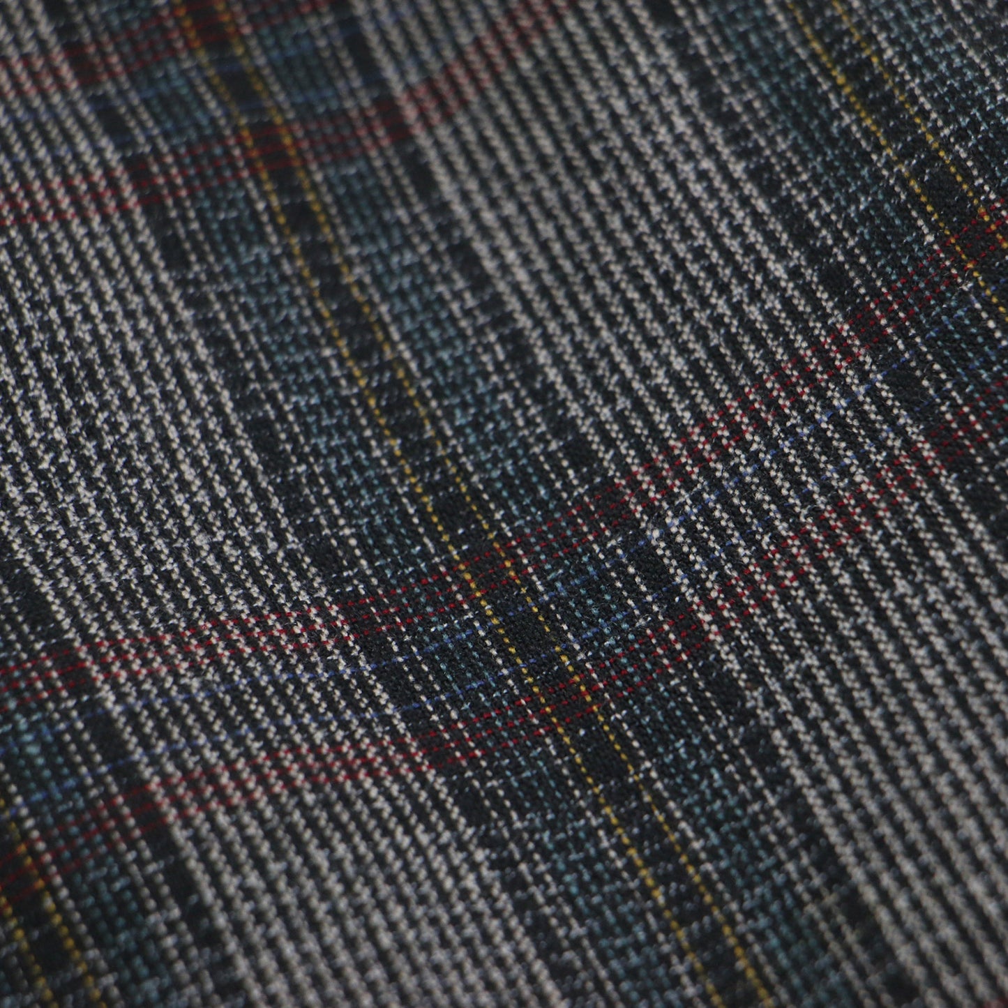 22秋冬 マルチチェック テーパードパンツ / スラックス センタープレス 総柄 ストレート ウール