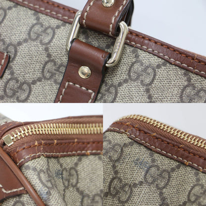 GGスプリーム ミニボストンバッグ / ハンドバッグ 総柄 ロゴ レザー PVC