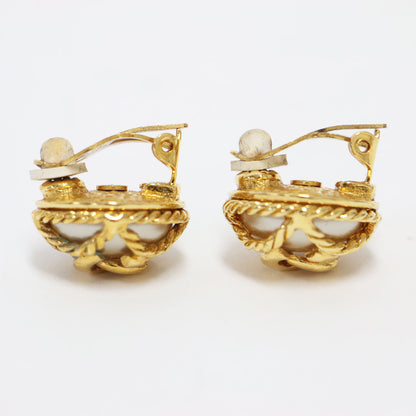 ココマーク ロゴ パール イヤリング / 95A 両耳用 ヴィンテージ