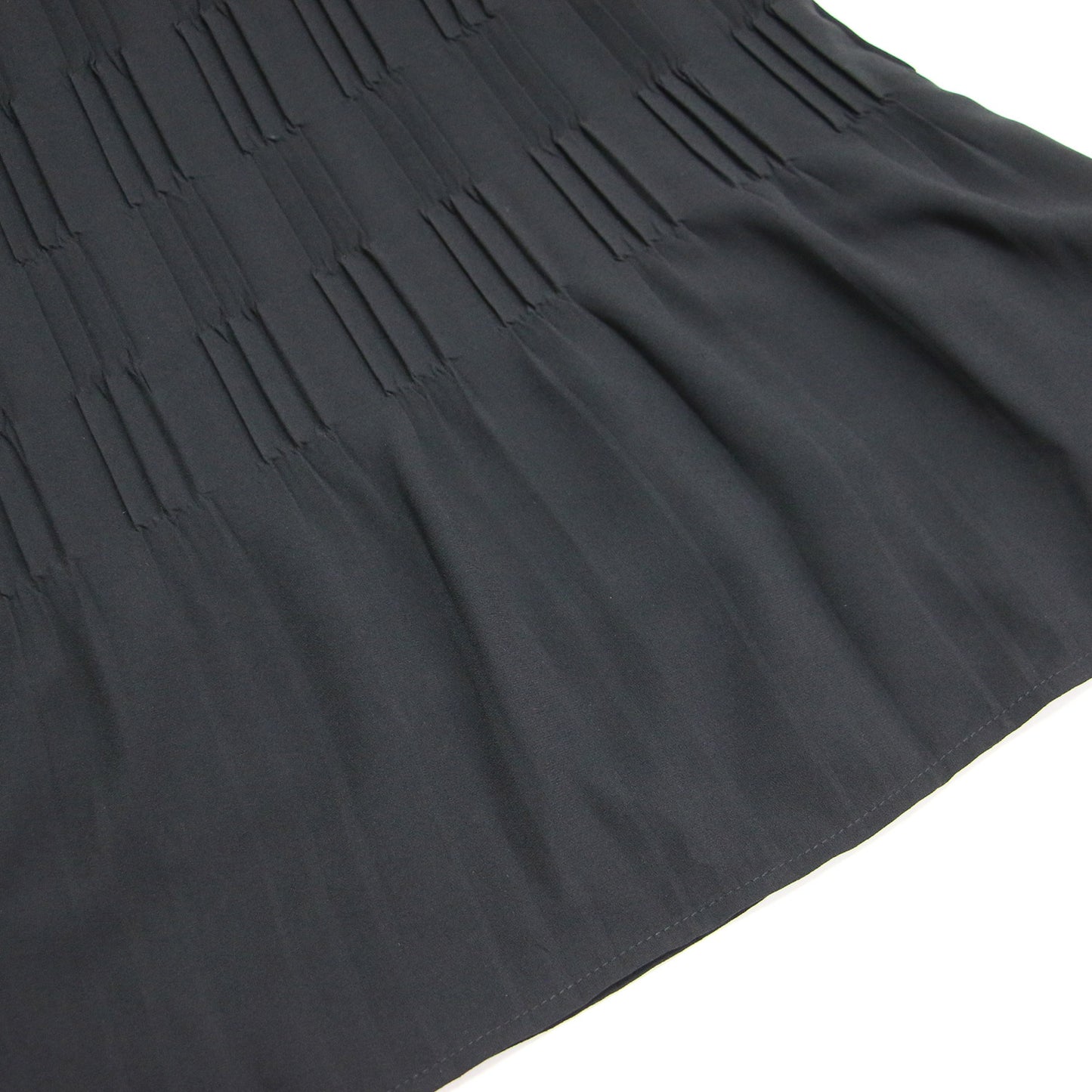 ニット コンビ ノースリーブ ワンピース / ドレス ロング丈 ハイネック プリーツ フレア