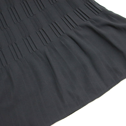 ニット コンビ ノースリーブ ワンピース / ドレス ロング丈 ハイネック プリーツ フレア