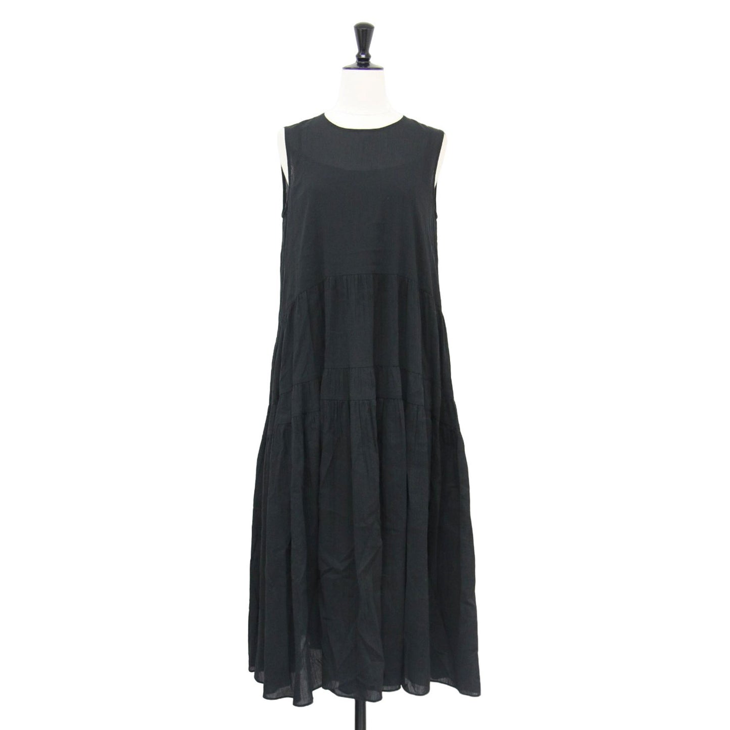 25春夏 ノースリーブ ティアード ドレス / Blake Lyse Dress ワンピース ロング丈 クルーネック シアー コットン