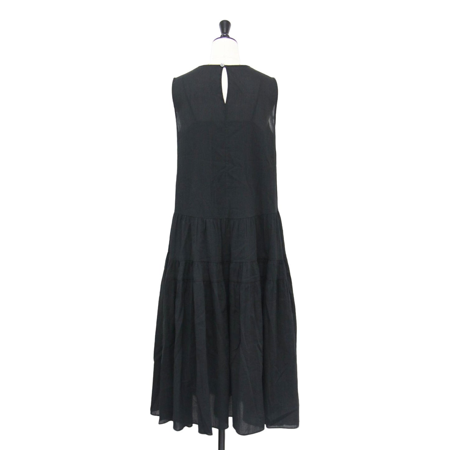 25春夏 ノースリーブ ティアード ドレス / Blake Lyse Dress ワンピース ロング丈 クルーネック シアー コットン