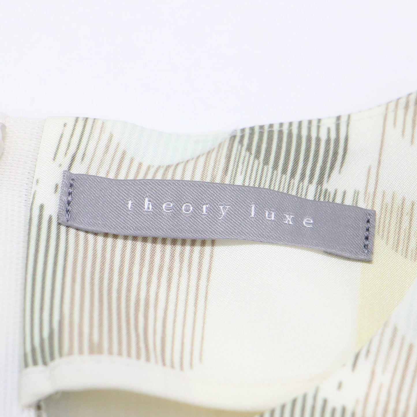 24秋冬 総柄 フレンチスリーブ ブラウス / Abstract Mist Print Emmeline ノースリーブ クルーネック ワイド スリット