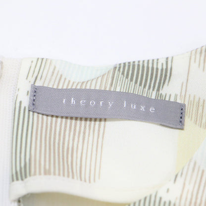 24秋冬 総柄 フレンチスリーブ ブラウス / Abstract Mist Print Emmeline ノースリーブ クルーネック ワイド スリット