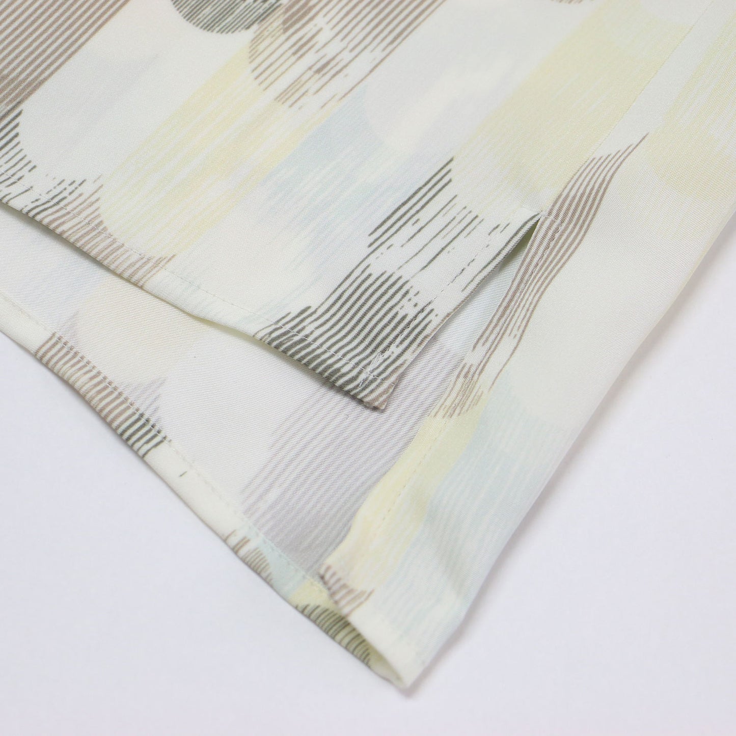 24秋冬 総柄 フレンチスリーブ ブラウス / Abstract Mist Print Emmeline ノースリーブ クルーネック ワイド スリット