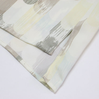 24秋冬 総柄 フレンチスリーブ ブラウス / Abstract Mist Print Emmeline ノースリーブ クルーネック ワイド スリット