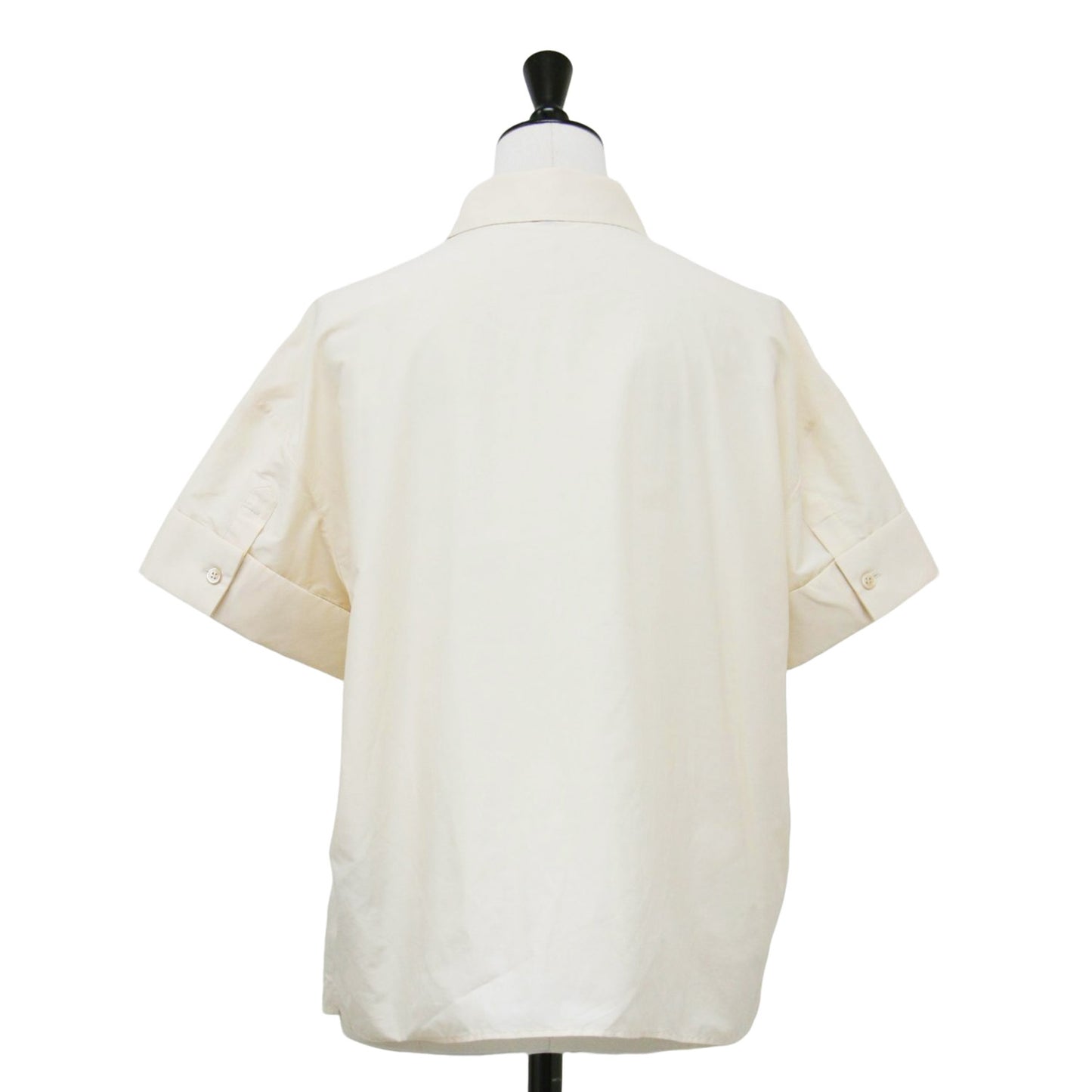 25春夏 ショートスリーブ シアー シャツ / ブラウス オーバーサイズ ワイドスリーブ スリット コットン