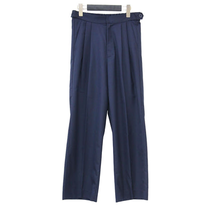 23春夏 ライト ツータック ワイドパンツ / ロング丈 ストレート センタープレス