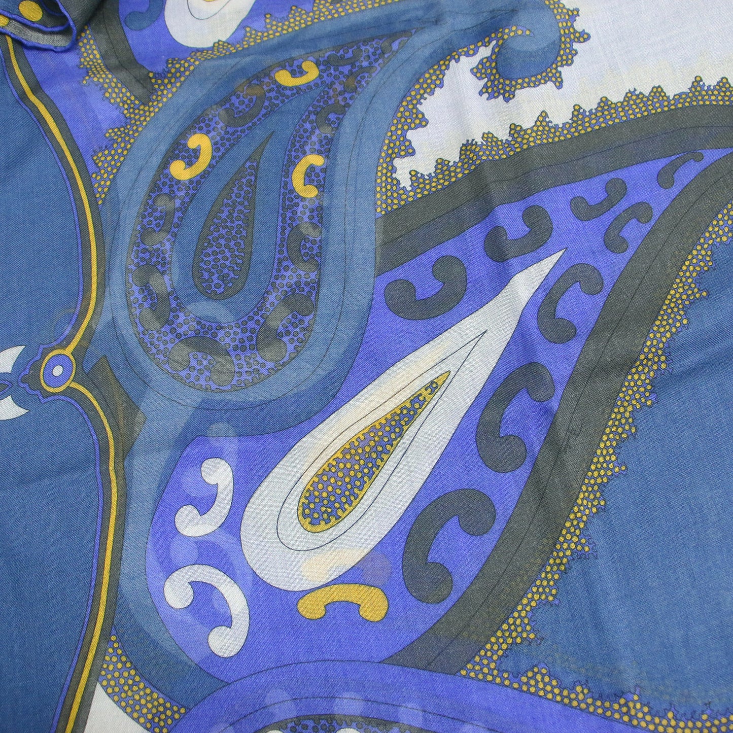 ペイズリー柄 マフラー / ストール 長方形 フリンジ 総柄 ウール シルク カシミヤ