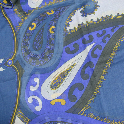 ペイズリー柄 マフラー / ストール 長方形 フリンジ 総柄 ウール シルク カシミヤ