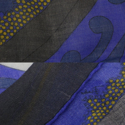 ペイズリー柄 マフラー / ストール 長方形 フリンジ 総柄 ウール シルク カシミヤ