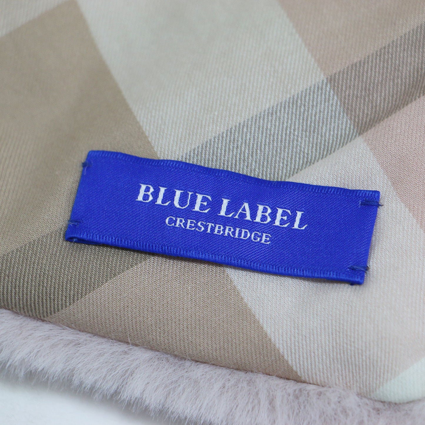 24秋冬 フェイクファー ティペット / マフラー クレストブリッジ チェック キルトピン